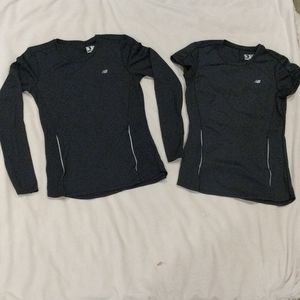 Two black New Balance Running Shirts